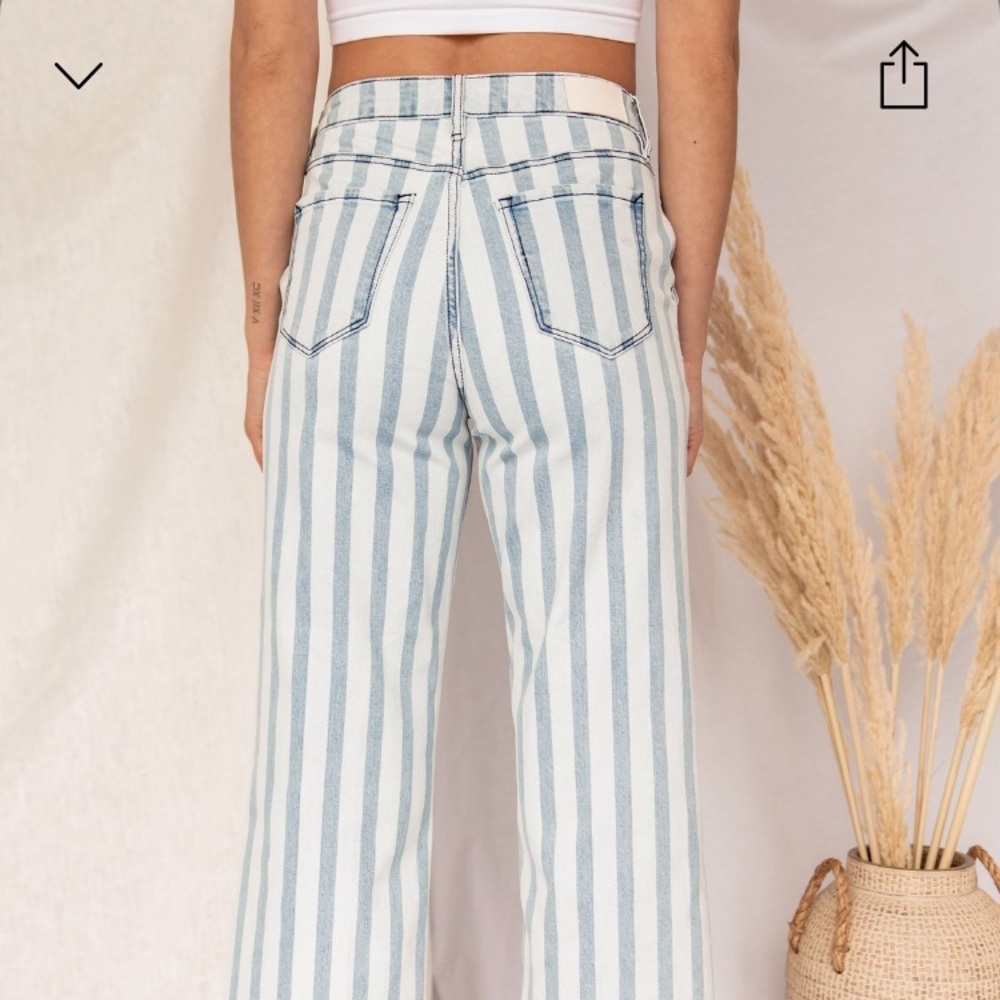 Malibu striped high-rise jeans - Picture 6 of 7